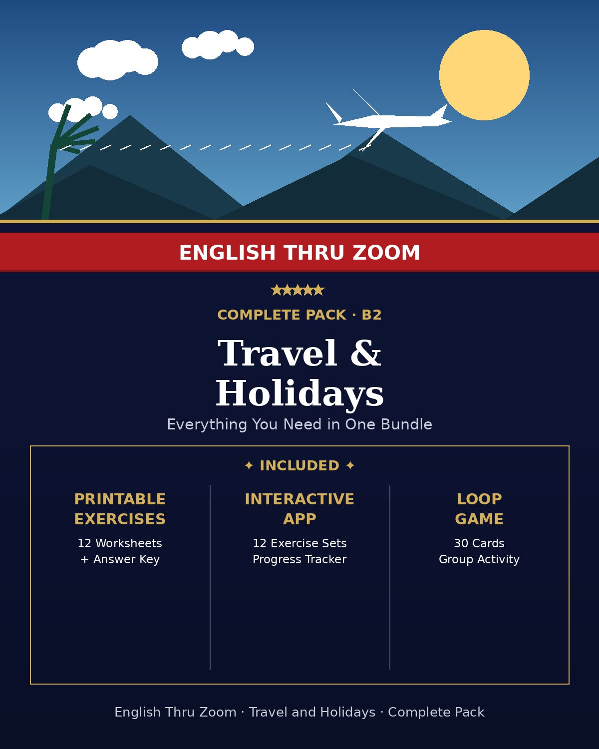 Travel and Holidays Pack B2 PDF+App+Loop game